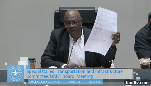 DART-Dallas Agreement Derailed: Leaders Seek Path to Restoration 4 Dallas City Councilman Tennell Atkins questioning a decision at a city meeting
