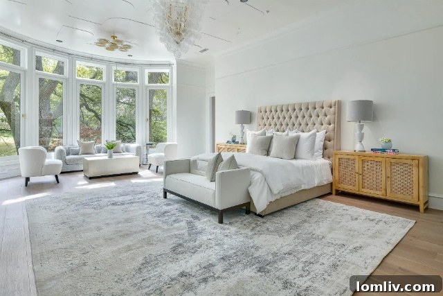 Interior view showcasing natural light and outdoor scenery