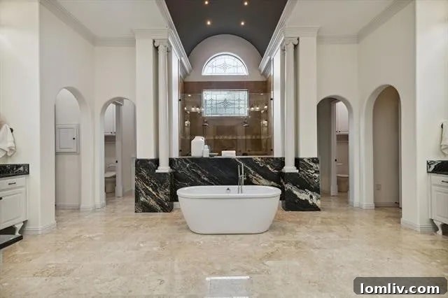 Luxurious Living Room with High Ceilings