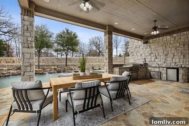 Luxury Outdoor Kitchen and Patio in Southlake Home