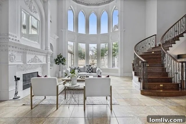 Grand Entrance of Southlake Castle Home