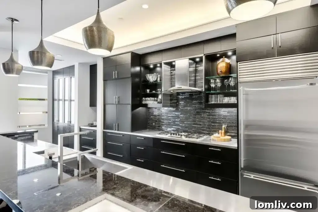 Luxurious private elevator with ornate wall paneling and stylish interior, providing easy access to all floors.