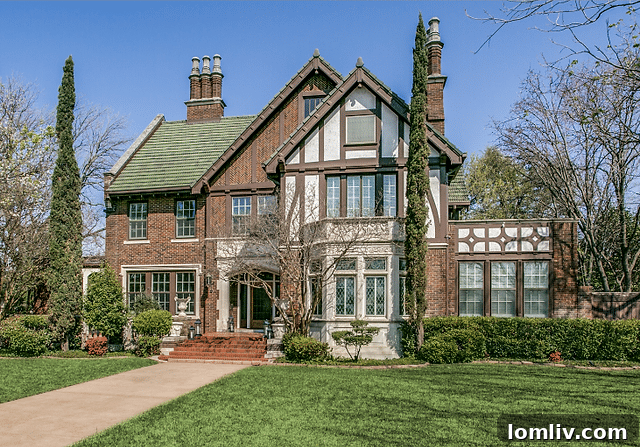 Another beautiful, historic residence on Swiss Avenue, featuring intricate architectural details.