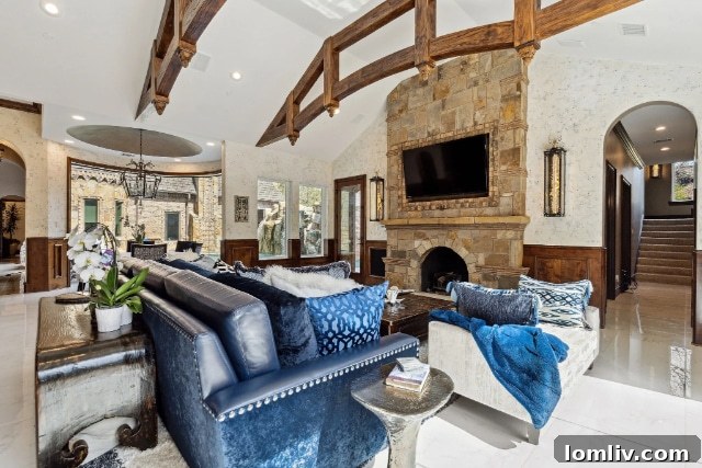 Southlake castle fireplace