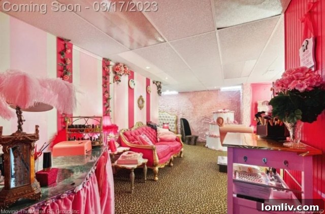 A corner of one of the uniquely decorated bedrooms, highlighting vibrant colors and textures
