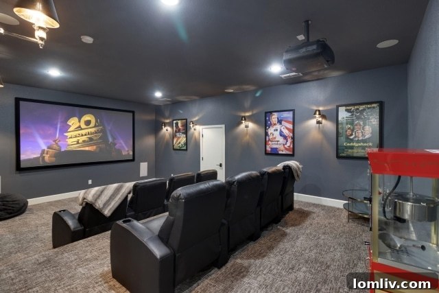 Expansive game room with various entertainment options, perfect for family fun in the luxury lakehouse