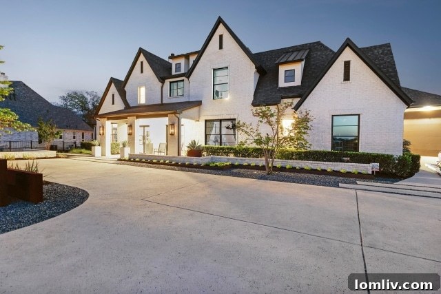 Sophisticated living area with panoramic lake views, perfect for entertaining in this custom Lake Ray Hubbard home