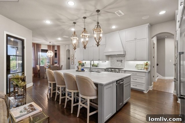 Gourmet kitchen in 1812 Canal Street with Thermador appliances and a large island