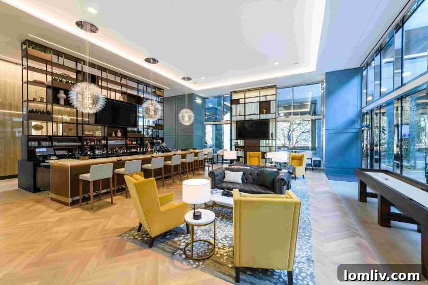 Glenstar Unveils Revitalized Premier Place Near Mockingbird Station 2 Premier Place Dallas tenant lounge and exterior