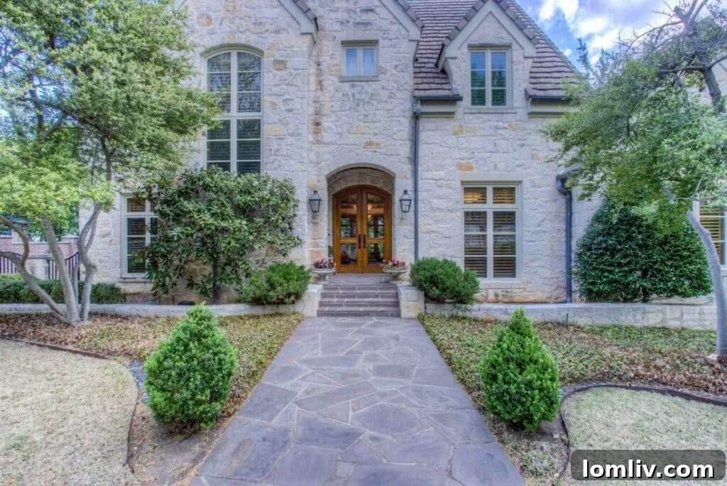 Mira Vista Manor - Elegant Stone Exterior