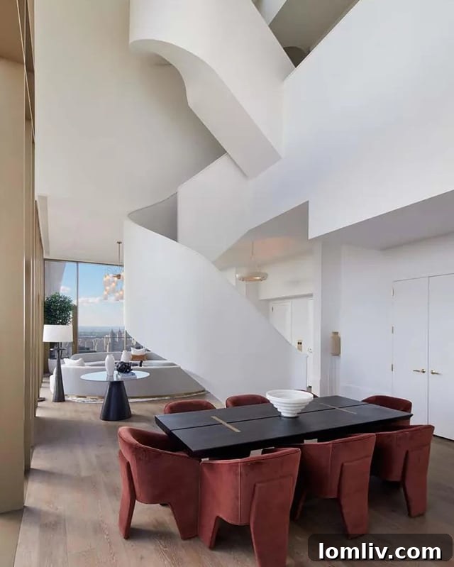 Modern kitchen with marble countertops and high-end Gaggenau appliances