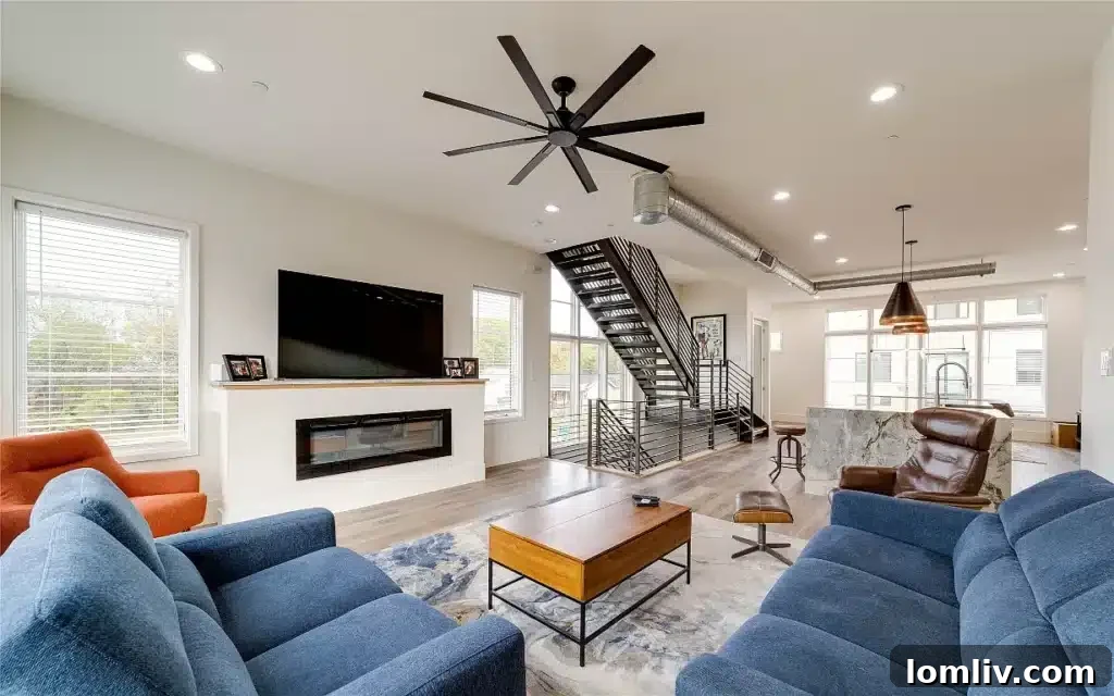 Modern Design with Black Staircase