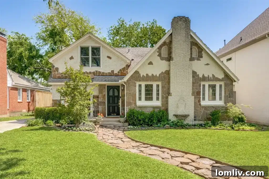 Charming Tudor Home with Eye-Catching Ceiling