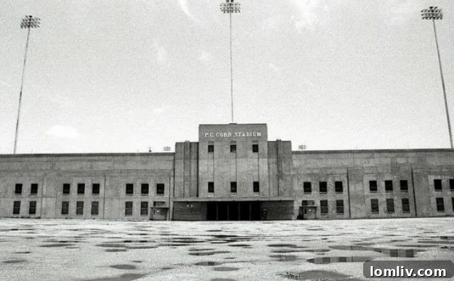 Historic P.C. Cobb Stadium in Dallas, a significant landmark in the city's history.