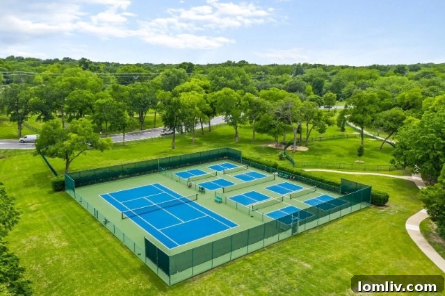 Lake Forest Tennis Courts and Green Areas
