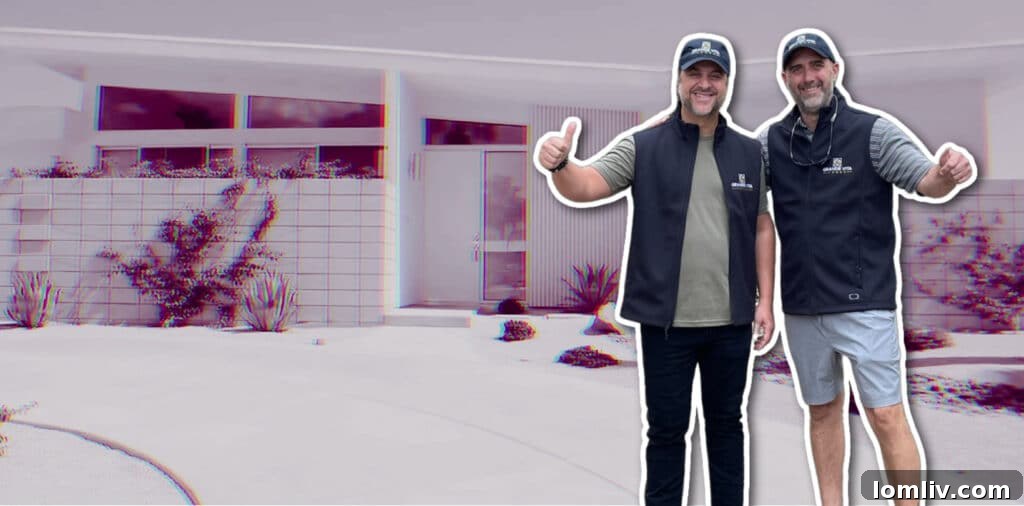 Giuseppe 'JP' Piccinini with Barrett Blakely in front of a Grande Vita home, highlighting their partnership in luxury homebuilding.