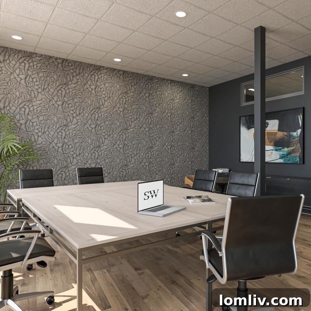 Shared office space is also available.