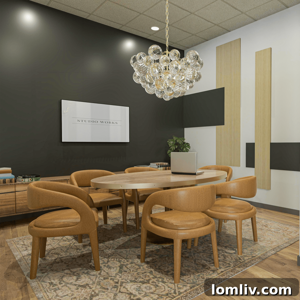 The conference room can be rented by the hour.