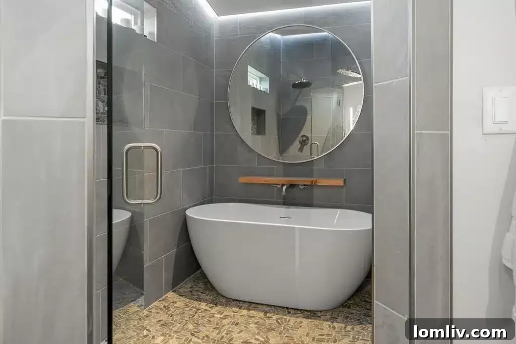 Elegant Primary Ensuite Bathroom with Soaking Tub