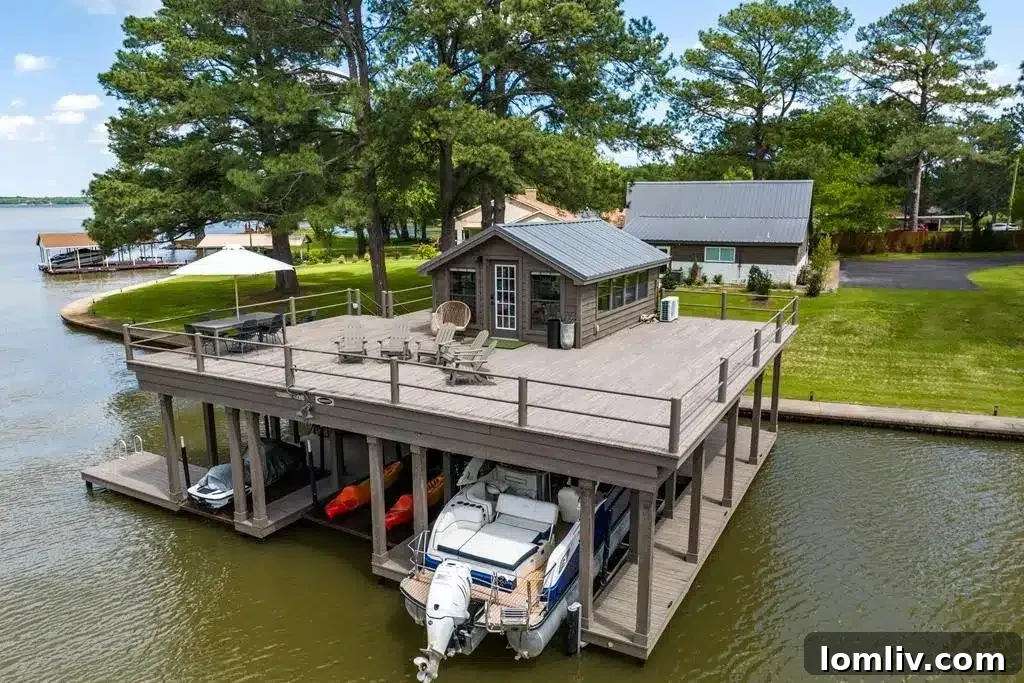 Private Dock with Boats, PWC, and E-foil Board