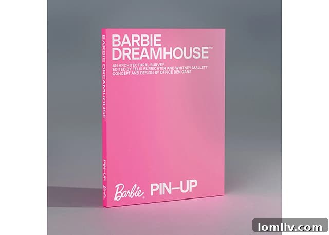 The cover of 'Barbie Dreamhouse: An Architectural Survey,' featuring a classic Barbie Dreamhouse design.