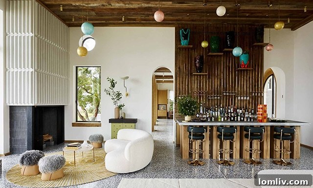 An architectural interior from John Ike's book, showcasing a harmonious blend of modern lines and natural materials.