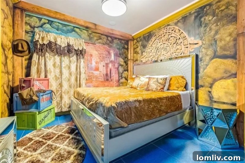 Hollywood, movies, Florida - Indiana Jones themed bedroom, complete with adventure elements.