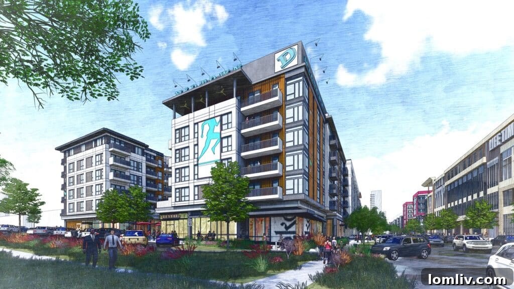Artist's rendering of the luxury condo development at Dallas Midtown