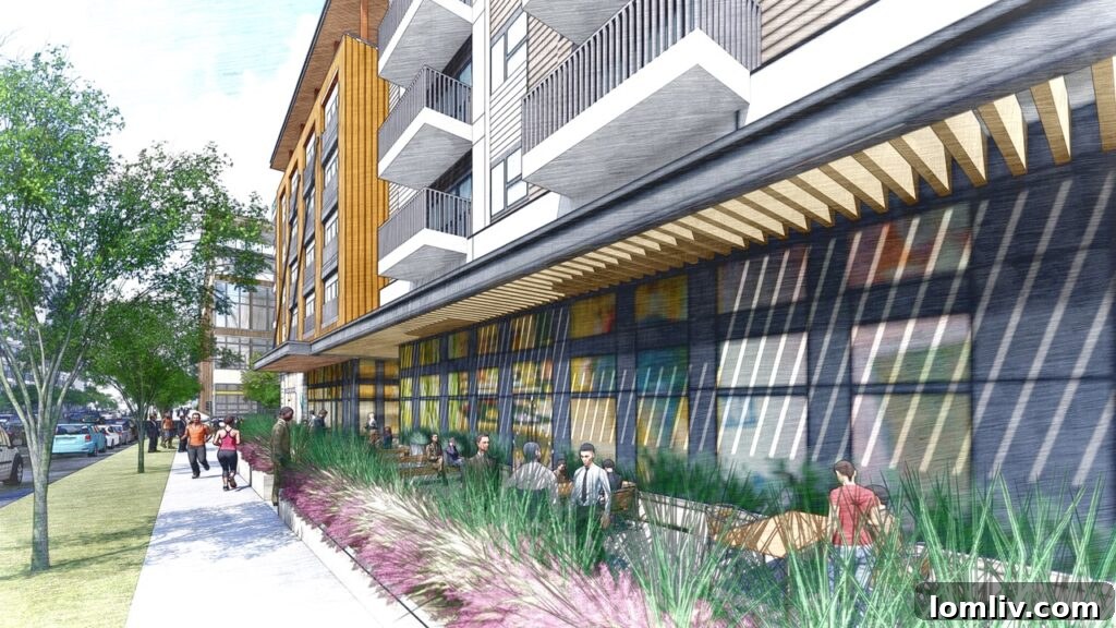 Artist's rendering showcasing the integrated mixed-use design of the Dallas Midtown project
