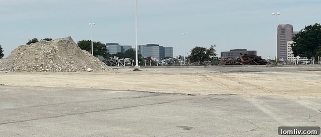 The cleared site, formerly known as Valley View Mall, ready for new development
