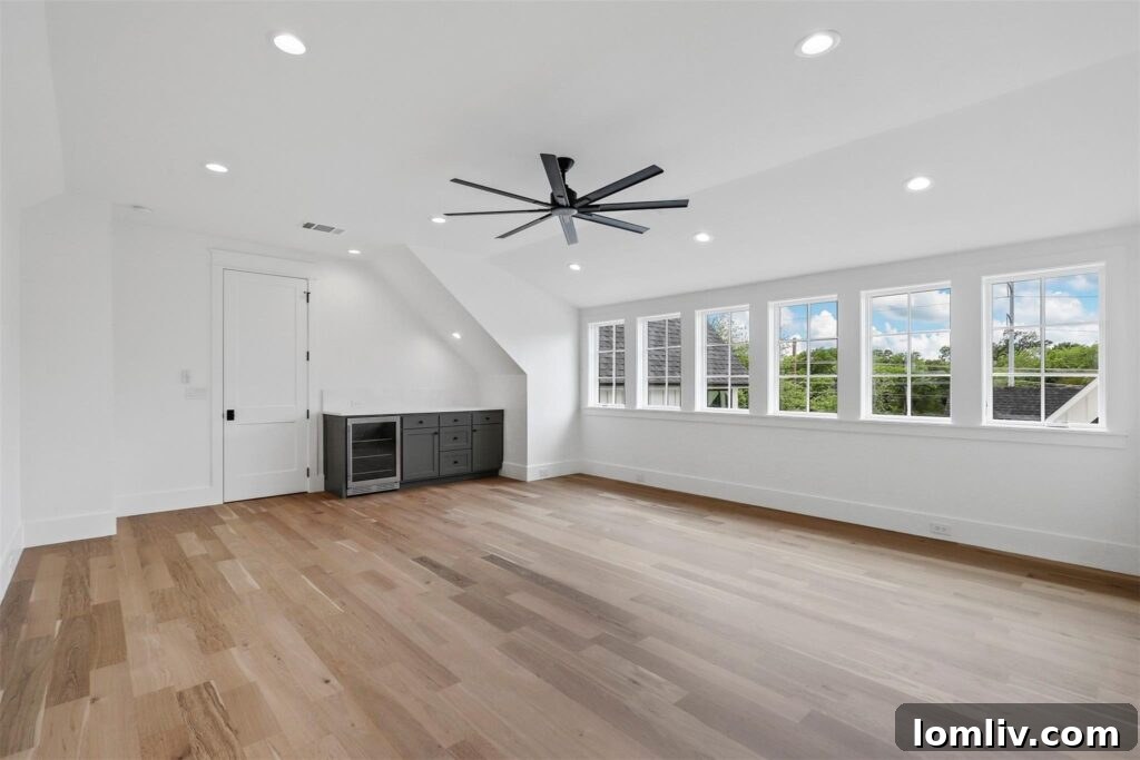 Crestwood Modern: Perfectly Poised in Light and Style 12 Crestwood Modern Upstairs Entertainment Room