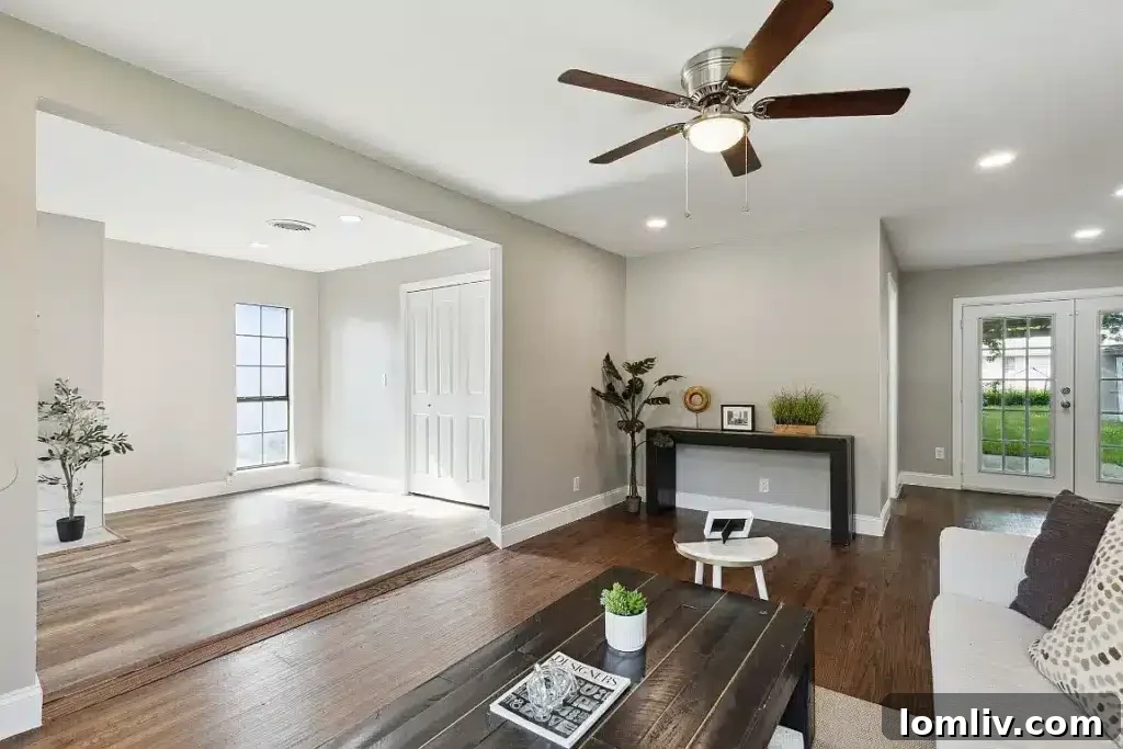 Dining area connected to the kitchen, showing an open concept layout at 10307 Desdemona Drive.