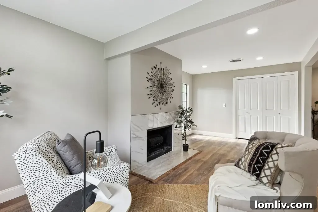 A bedroom at 10307 Desdemona Drive, decorated with neutral tones and ample natural light.