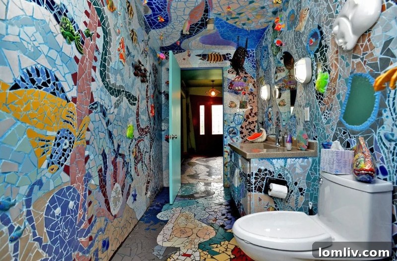 words, missouri, funhouse, mosaic tile wall