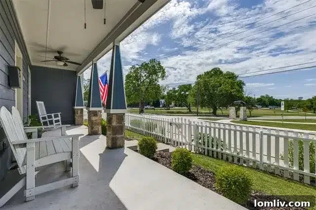 Outdoor patio area designed for relaxation and enjoying the views, at a McKinney home.