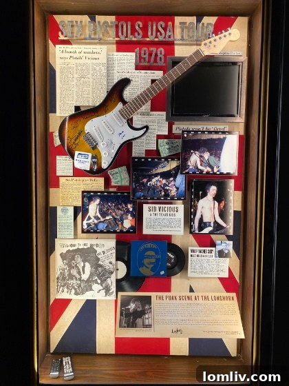 Sex Pistols concert memorabilia at the Longhorn Ballroom exhibit