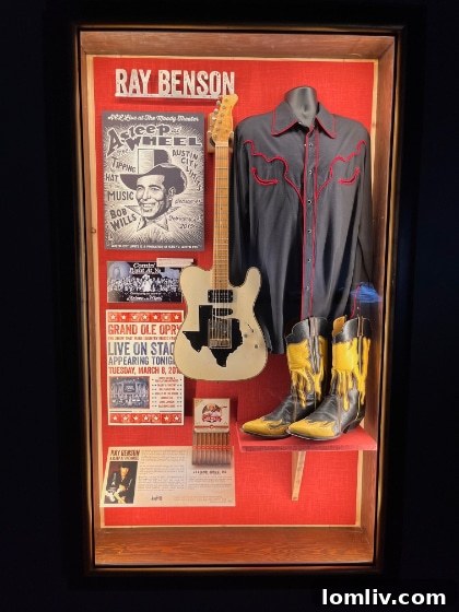 Exhibition showcasing historical music fashion and memorabilia
