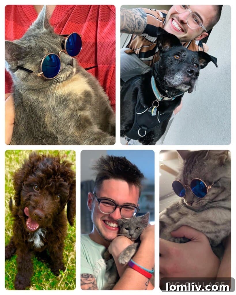 Hayden Hall with his fiance and pets, highlighting his commitment to family life.