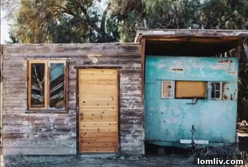 Bohemian art installation on Bombay Beach, showcasing the town's artistic resurgence.