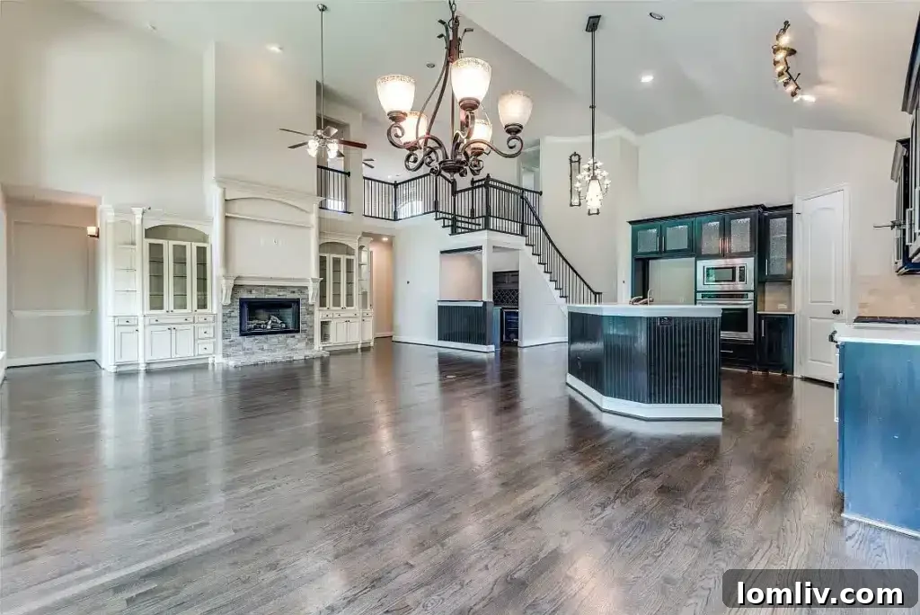 Spacious and bright living area with modern decor and comfortable seating in Wylie