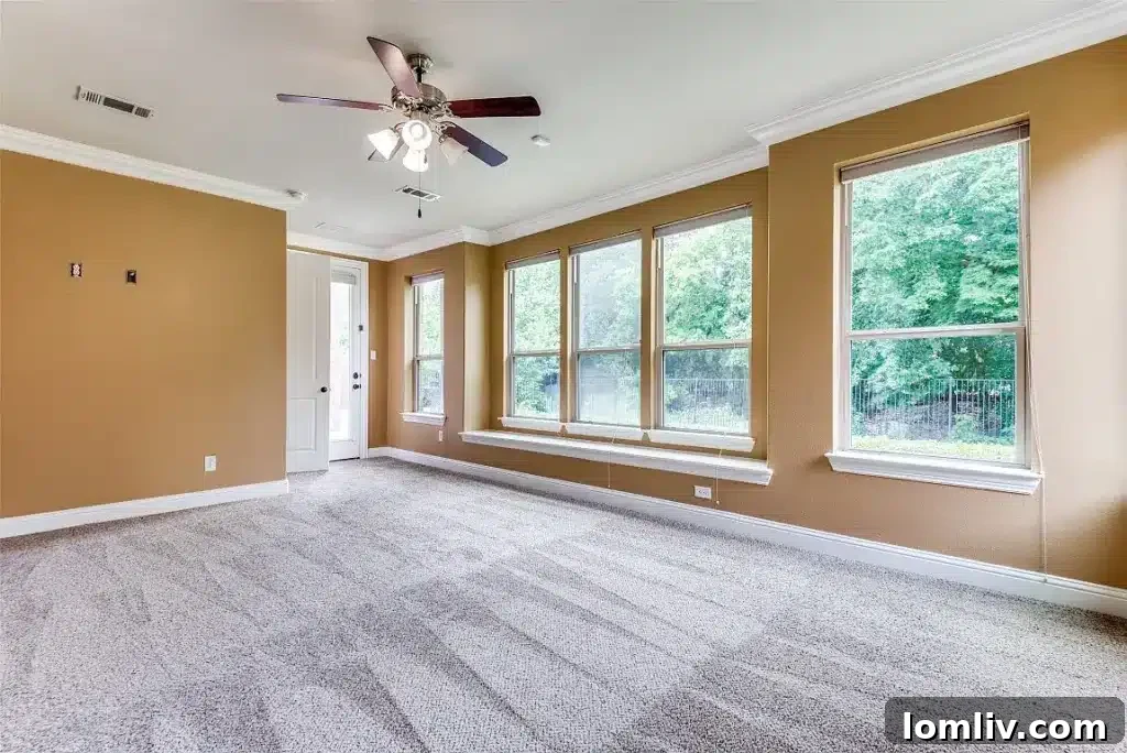 Master bedroom with ample natural light, creating a serene retreat in a Wylie family home