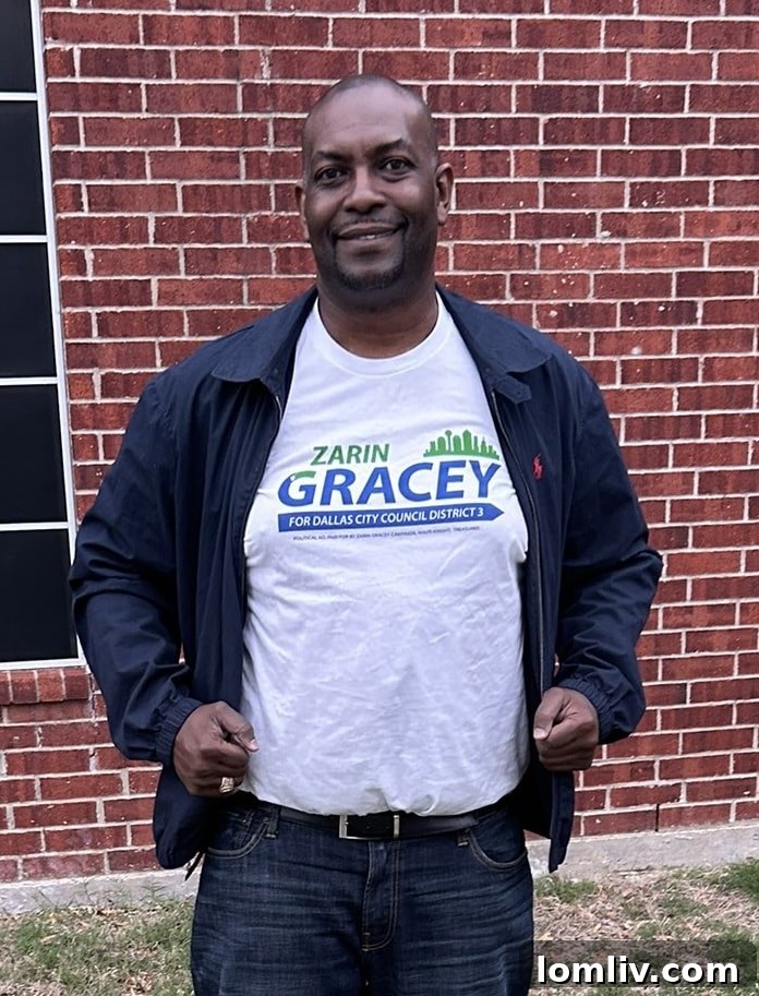 Outgoing District 3 Councilman Casey Thomas endorses his successor, Zarin Gracey, for Dallas City Council.