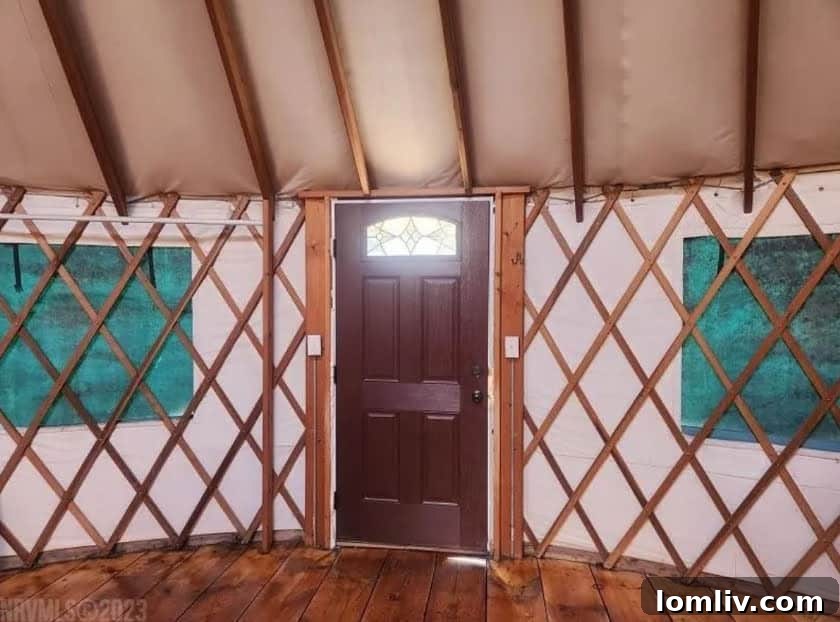 Unique yurt home with dicer-like walls in Riner, Virginia