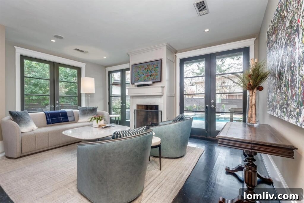 Spacious open-concept kitchen with high-end stainless steel appliances, a large island, and contemporary cabinetry