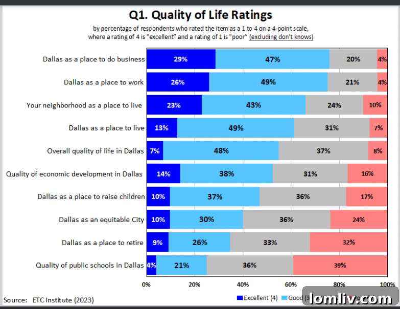 Dallas survey chart showing top priorities