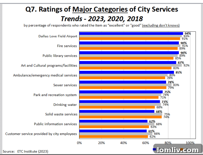 Dallas survey results on infrastructure needs