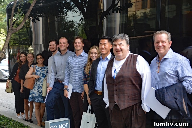 Foley & Lardner associates on a Dallas bus tour with Kyle Rovinsky