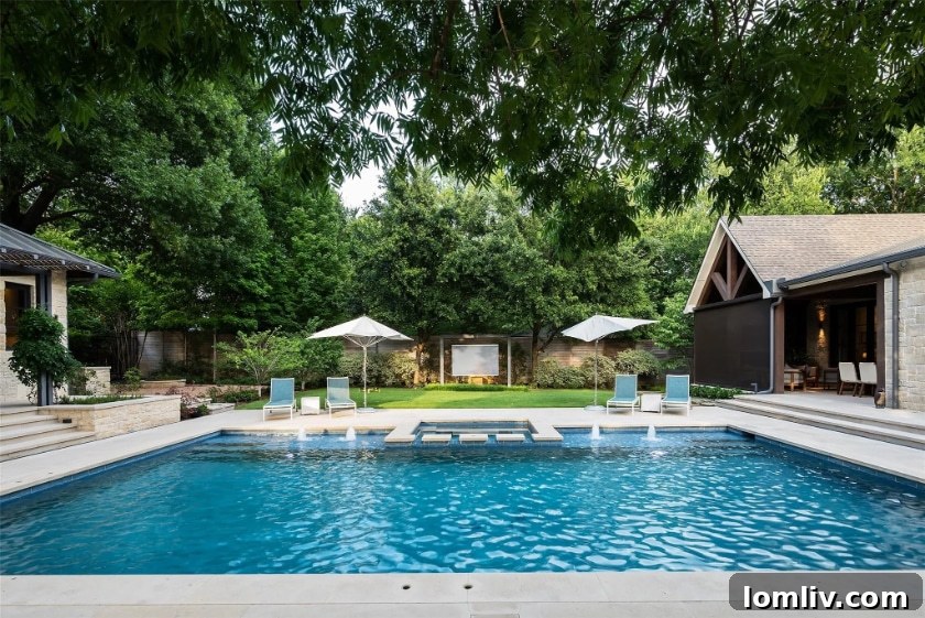 Preston Hollow's Transitional Pool Masterpiece 12 Crystal clear waters of the newly built luxury pool in Preston Hollow