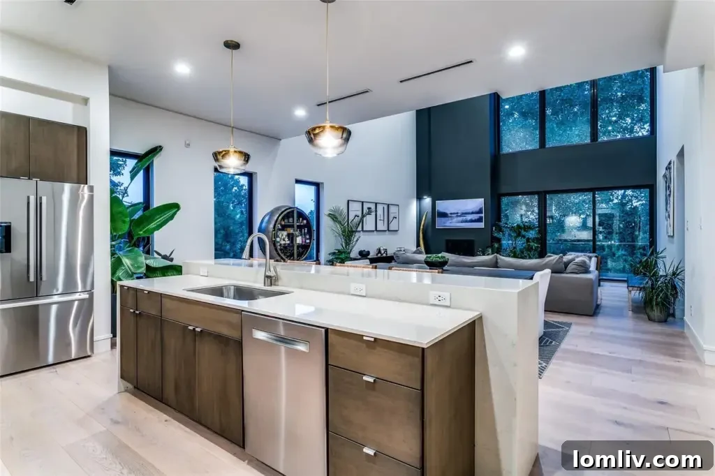 Modern open concept living space