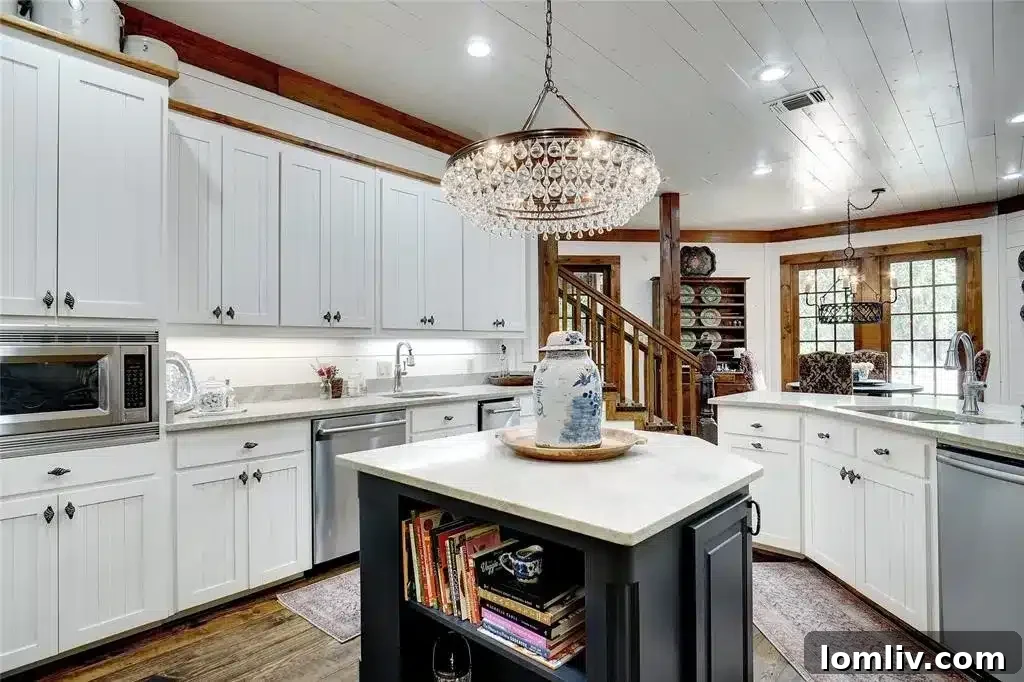 Modern gourmet kitchen with high-end appliances and quartzite countertops